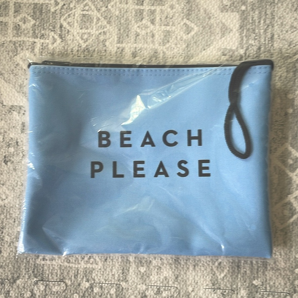 COPY - New Milly “Beach Please” swim zipper pouch, new in the original packagin…